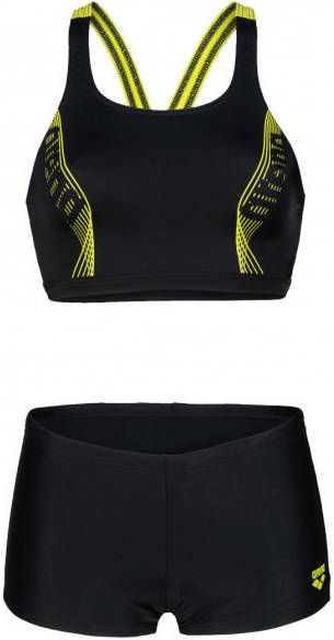 Arena Women's Bikini Energy Back Graphic Bikini zwart
