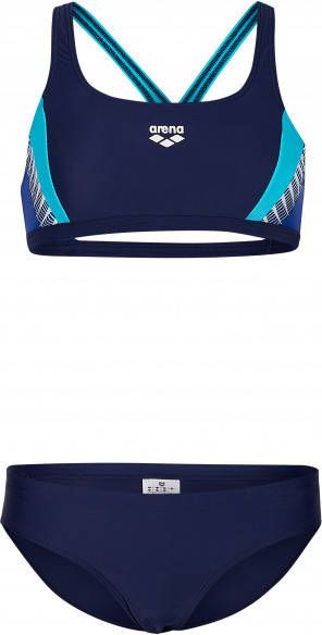 Arena Women's Threefold Two Pieces Bikini zwart/blauw