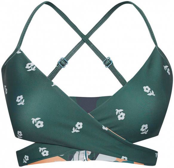 boochen Women's Arpoador Top Bikinitop, turkoois/zwart