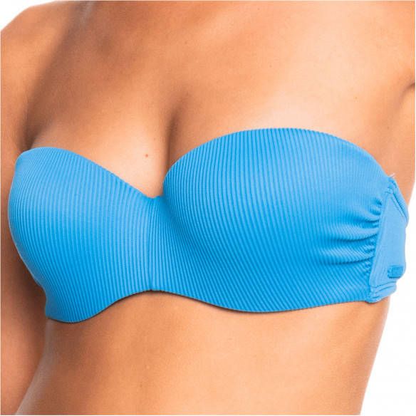 Roxy Women's Love Rib the Beach Vibe Bikinitop, blauw