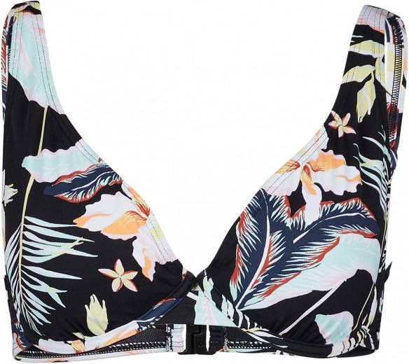 Roxy Women's Printed Beach Classics D Cup Underwired Bikini Top Bikinitop, grijs