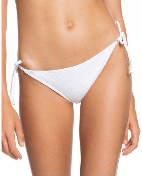 Roxy Women's Quiet Beauty Bikini Tie Side Bikinibroekje, grijs/wit