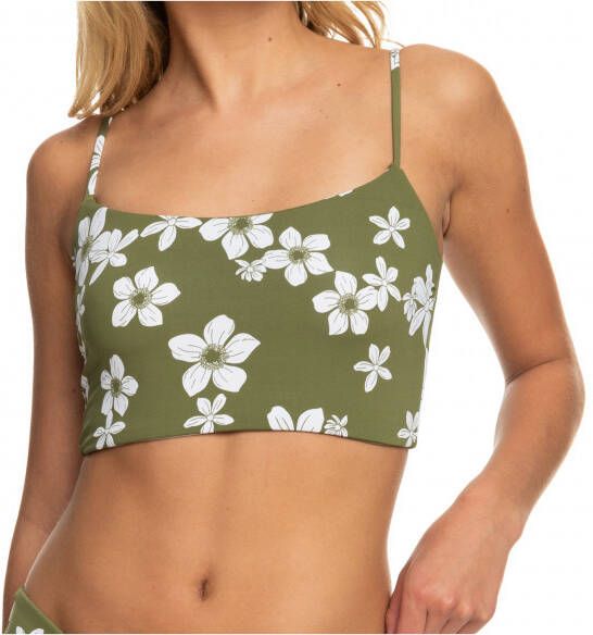 Roxy Women's Retro Revo Tank Top Bikinitop, olijfgroen