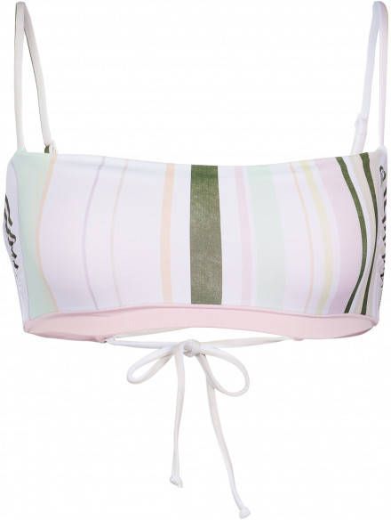 Roxy Women's Sea & Waves Revo Reversible Bandeau Bikini Top Bikinitop, beige