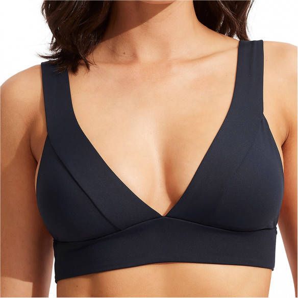 Seafolly Women's Collective Banded Tri Bra Bikinitop zwart