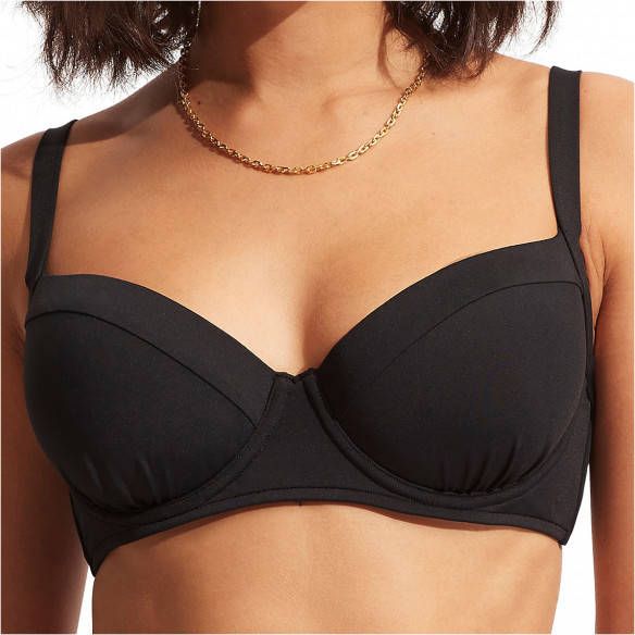 Seafolly Women's Collective DD Cup Underwire Bra Bikinitop zwart