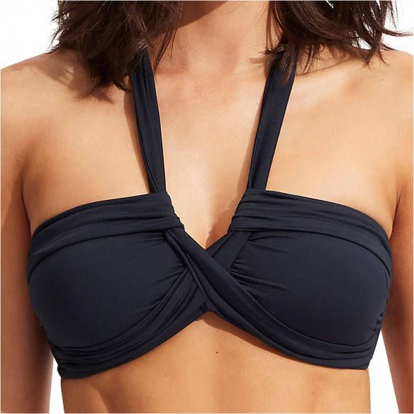 Seafolly Women's Collective Halter Bandeau Bikinitop blauw