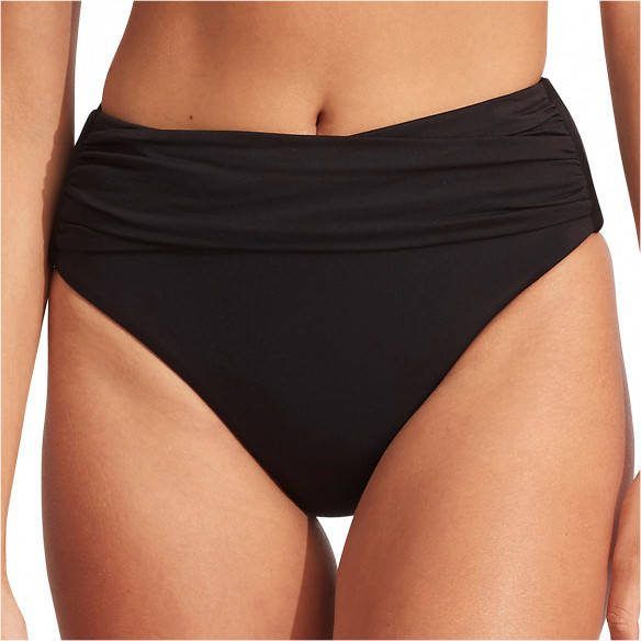 Seafolly Women's Collective High Waist Wrap Front Pant Bikinibroekje zwart