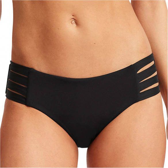 Seafolly Women's Collective Multi Strap Hipster Pant Bikinibroekje zwart
