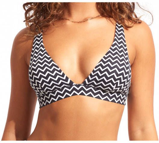 Seafolly Women's Sienna Longline Tri Bikinitop blauw/grijs