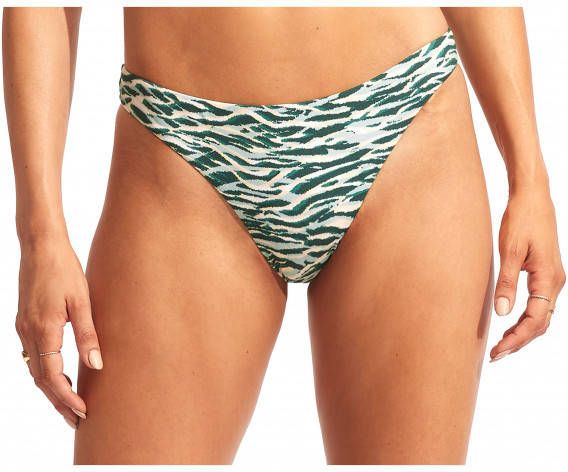 Seafolly Women's Wild at Heart High Cut Rio Bikinibroekje turkoois