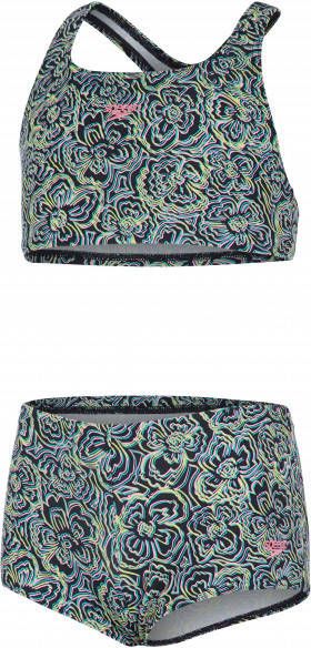 Speedo Kid's Allover Boyleg 2 Piece Bikini grijs