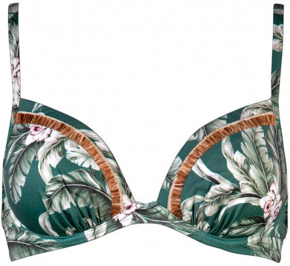 WATERCULT Women's Fantasy Resort Bikini Top 7193 Bikinitop Cup C, grijs/turkoois