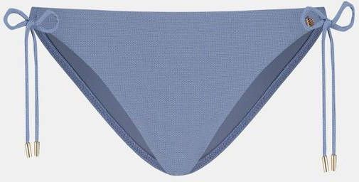 Beachlife strik bikinibroekje met lurex blauw/zilver
