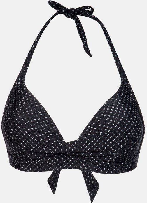 Protest halter push up bikinitop Marianne B cup met all over print zwart