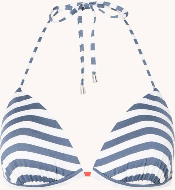 Barts Custe voorgevormde triangel bikinitop met streepprint
