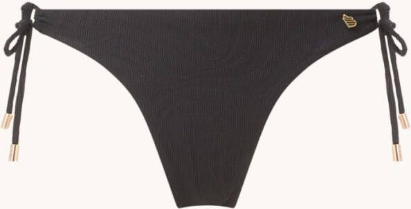 Beachlife Black Swirl bikinislip met structuur