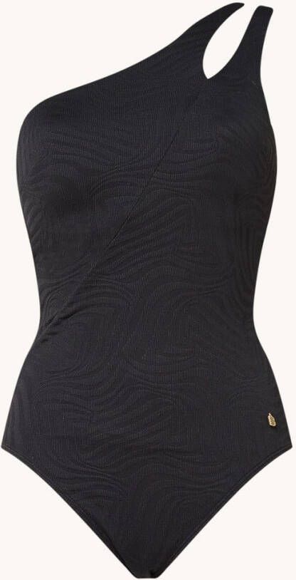 Beachlife Black Swirl one shoulder badpak met beugel en uitneembare vulling