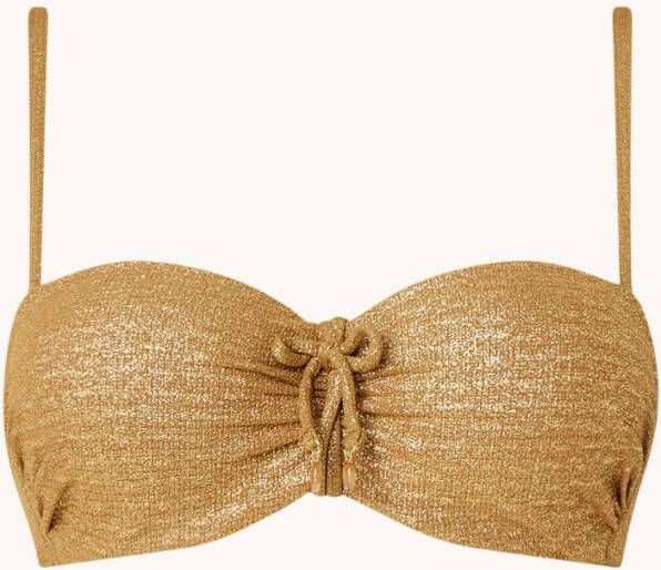 CYELL Voorgevormde bandeau bikinitop met lurex