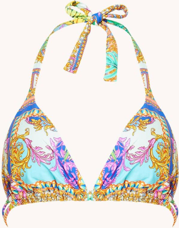 Luli Fama Capri triangel bikinitop met uitneembare vulling en structuur