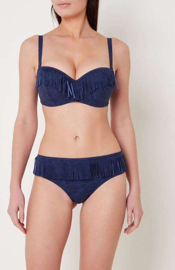 marlies | dekkers Alabama Swing balconette bikinitop met beugelondersteuning en franjes