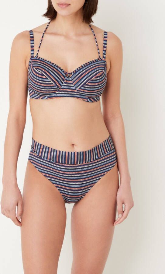 marlies | dekkers Holi Vintage bikinislip met streepprint en omslag