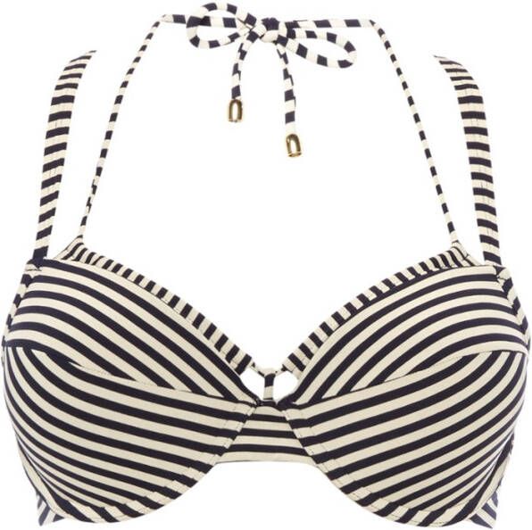 Marlies Dekkers Holi Vintage Push Up Bikini Top | Wired Padded Blue ecru 70b