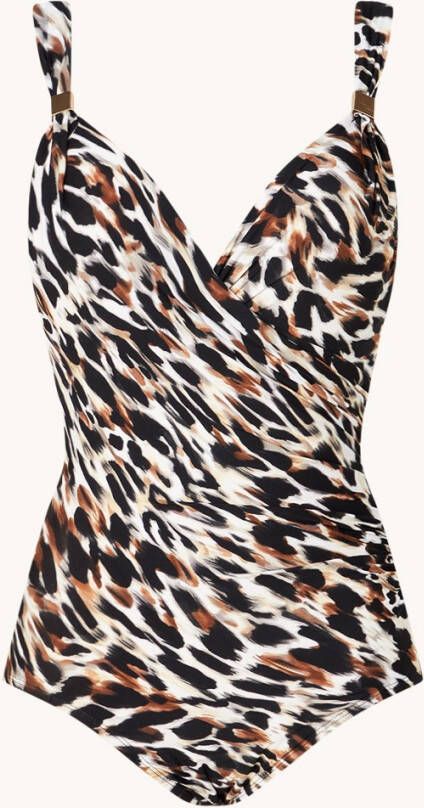 Miraclesuit Siren voorgevormd corrigerend badpak met panterprint