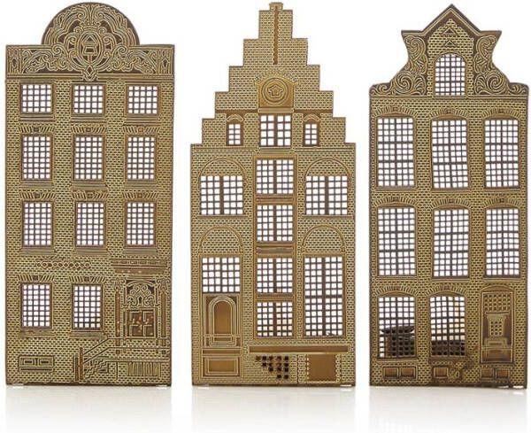 Pols Potten Canal Houses Waxinelichthouder Set van 3