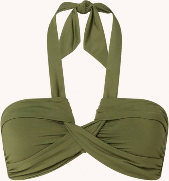 Seafolly Collective voorgevormde bandeau bikinitop met plooidetail