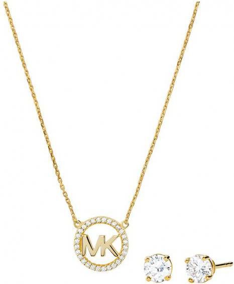 Michael Kors MK Logo cadeauset van zilver met goud verguld 2-delig