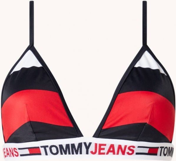 Tommy Hilfiger Triangel bikinitop met logoband en uitneembare vulling online kopen