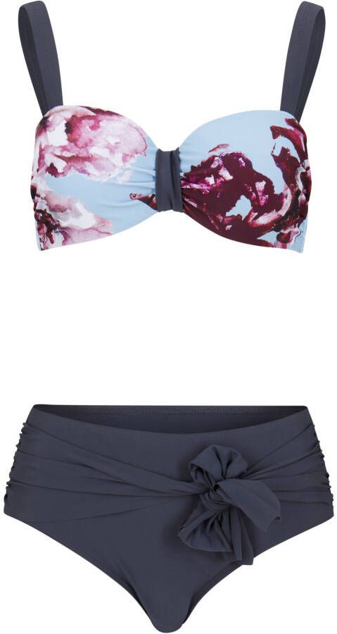 bpc selection Beugel bikini (2-dlg. set), lichtblauw/bessen gebloemd