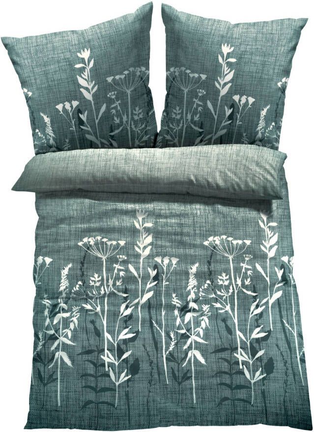 bpc living bonprix collection Dekbedovertrek met bloemen, mint, 100% katoen