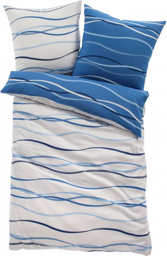 bonprix Dubbelzijdig dekbedovertrek met golven