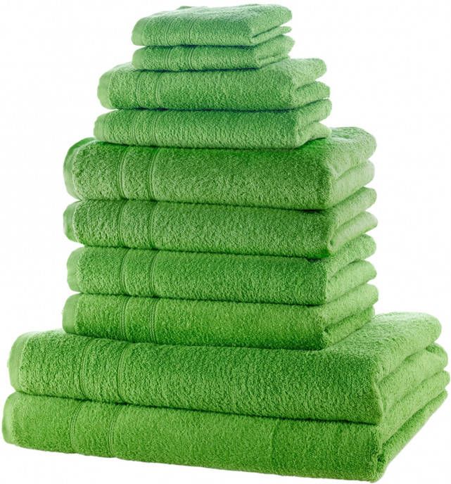 bpc living bonprix collection Handdoeken (10-dlg. set), appeltjesgroen, 100% katoen
