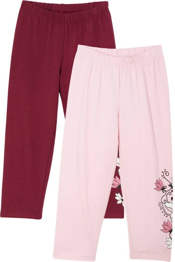 bonprix Meisjes 3/4 legging met biologisch katoen(set van 2 )
