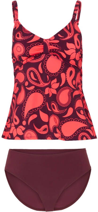 bpc bonprix collection Tankini (2-dlg. set), aubergine/apricot