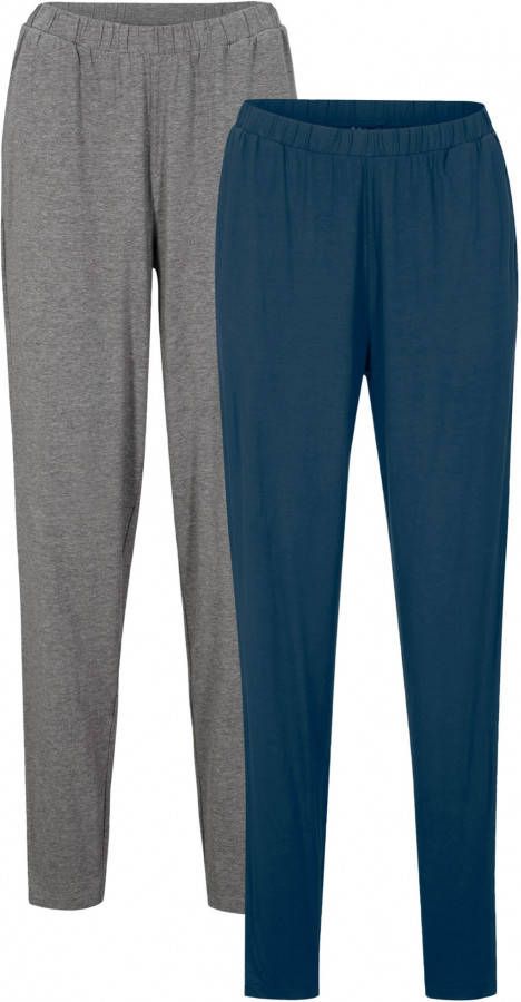 bonprix Viscose broek met comfortband(set van 2 )