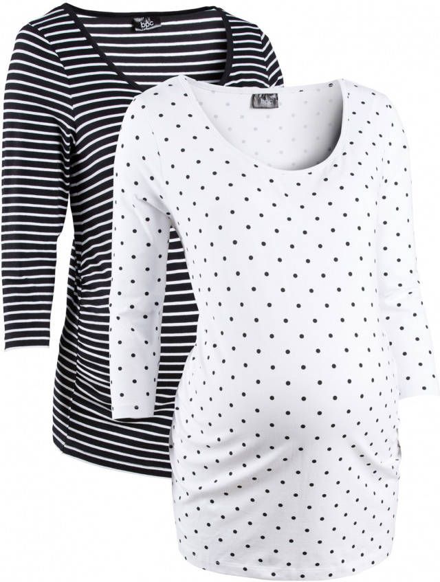 bonprix Zwangerschapsshirt(set van 2)met biologisch katoen