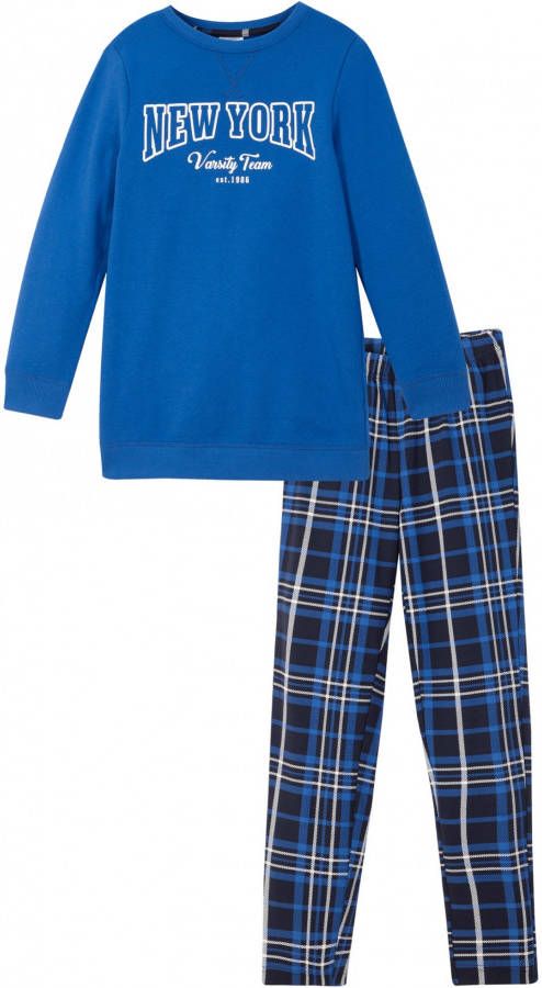 bonprix Meisjes lange sweater en geruite legging(2 dlg. set )