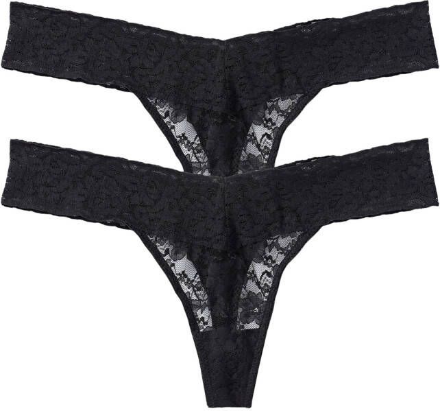 BODYFLIRT String (set van 2), zwart+zwart, 86% polyamide, 14% elastan