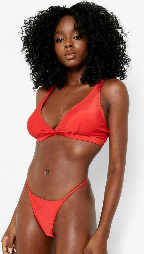 boohoo Essentials Gerecycled Tanga Bikini Broekje, Red