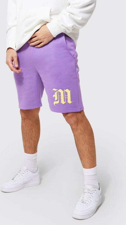 boohoo Jersey Regular Fit M Shorts, Purple