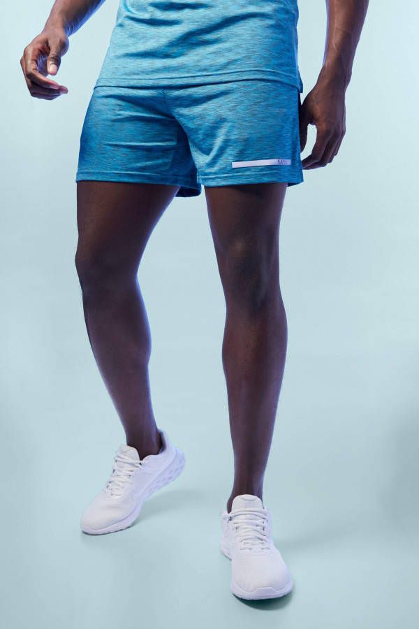 boohoo Man Active Mergel Performance Shorts, Teal