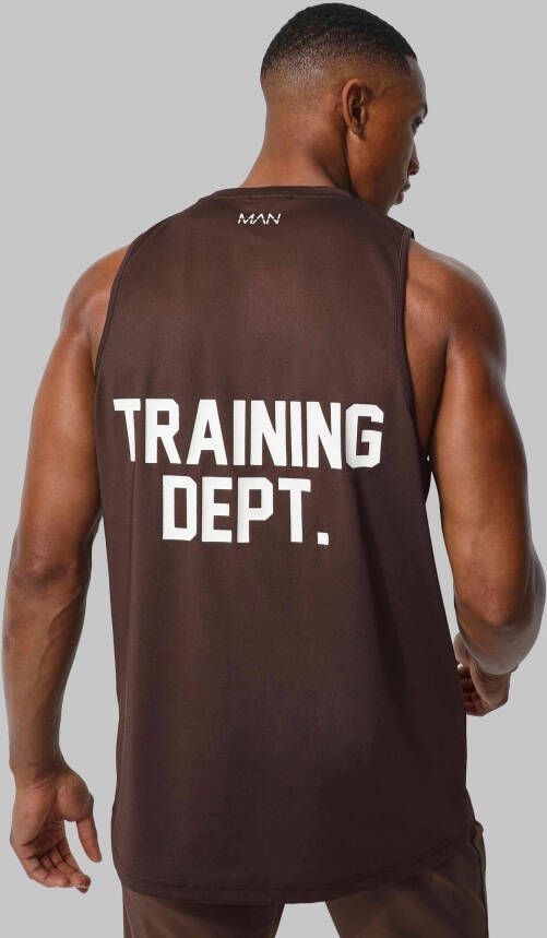 boohoo Man Active Training Dept Performance Hemd, Chocolate