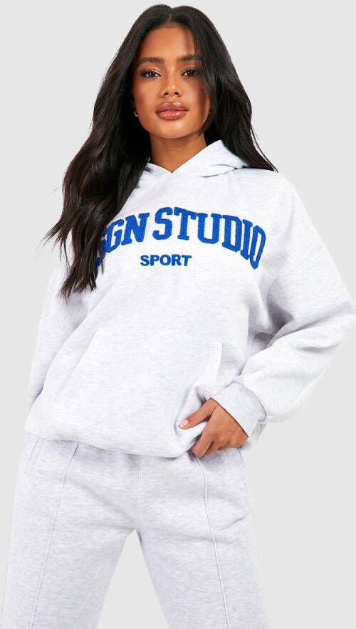 boohoo Oversized Badstoffen Dsgn Studio Sport Hoodie, Ash Grey