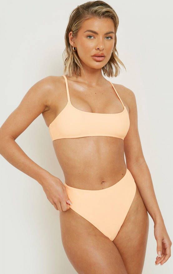 boohoo Pastel High Waist Bikini Broekje, Yellow