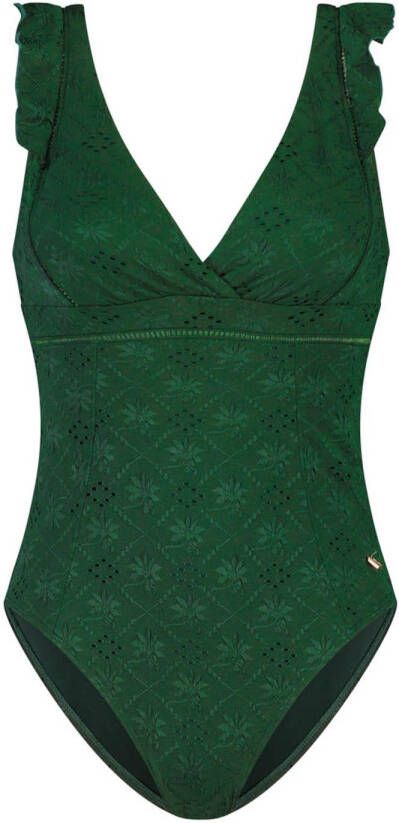 Beachlife Green Embroidery Bathingsuit