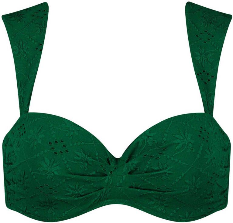 Beachlife Green Embroidery Top